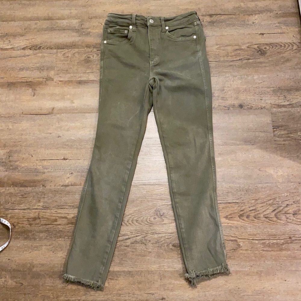 Free people sea green colored jeans